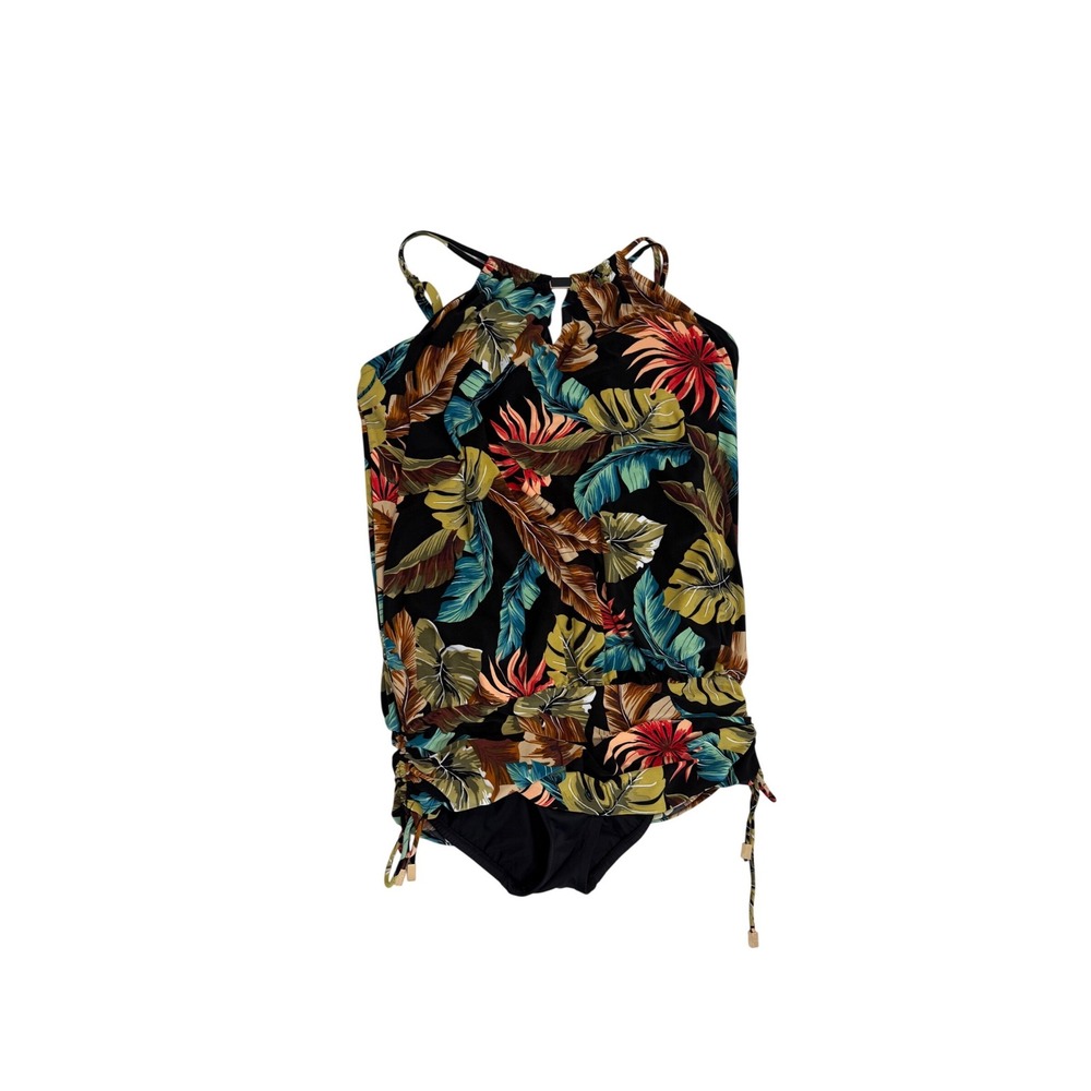 Magicsuit/Miracle Suit Susan Tropical Palm One Piece Size 14 High Neck Swimsuit - Picture 7 of 11